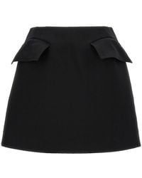 McQueen - Solid Mini Skirt - Lyst
