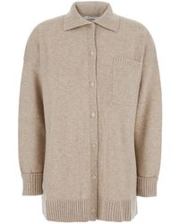 Max Mara - Solid Shirt Collar Sweater - Lyst