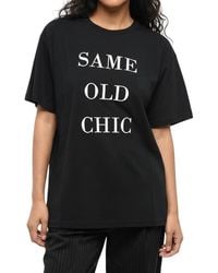Moschino - Single Graphic Crew Neck Oversized T-Shirt - Lyst