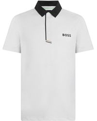 BOSS - Shirt Collar Logo Polo - Lyst