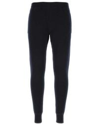 Prada - Dark Stretch Cashmere Blend Joggers - Lyst