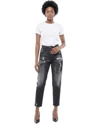 DSquared² - Straight High Rise Jeans - Lyst