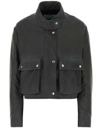 Prada - Solid Mock Collar Jacket - Lyst