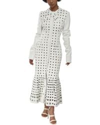Off-White c/o Virgil Abloh - Off Mandarin Collar Maxi Dress - Lyst