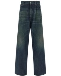 MM6 by Maison Margiela - Wide Leg Denim Jeans - Lyst