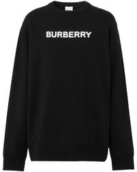 Burberry - Logo Crewneck Sweatshirt - Lyst
