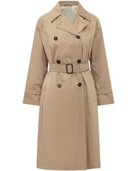 Weekend by Maxmara - Solid Notched Lapel Trench Coat - Lyst