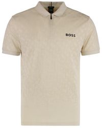 BOSS - Half-Zip Logo Polo - Lyst