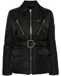 Prada - Triangle-Logo Padded Jacket - Lyst