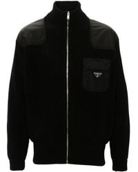 Prada - Wool And Cashmere Cardigan - Lyst