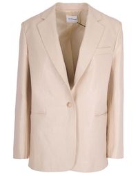 ANDAMANE - Solid Notched Lapel Blazer - Lyst