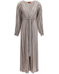 Missoni - Stripes V Neck Maxi Dress - Lyst