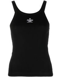 Fendi - Sleeveless Top With Logo - Lyst
