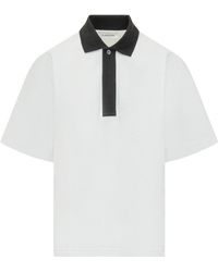 Lanvin - Solid Shirt Collar Polo - Lyst