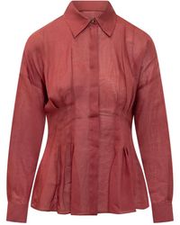 Max Mara - Brick Regular Solid Shirt - Lyst