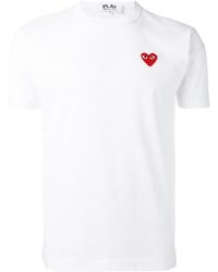 COMME DES GARÇONS PLAY - Slim Cotton T Shirt - Lyst