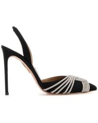 Aquazzura - Satin Gatsby Sling 105 Pumps - Lyst