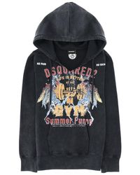 DSquared² - Rock Wash Long & Lean Fit Hoodie - Lyst