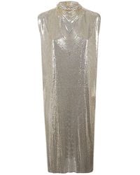 Sportmax - Metallic-Knit Mini Dress - Lyst