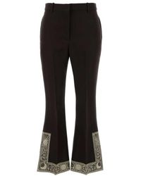 Burberry - Flared Flat Front Pant - Lyst