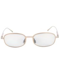Brunello Cucinelli - Golden Oval Sunglasses - Lyst