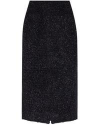 Balenciaga - Tweed Midi Skirt - Lyst