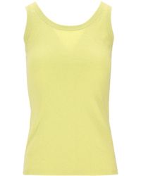 LA ROSE - Knitted Round Neck Top - Lyst