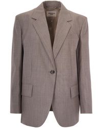Weekend by Maxmara - Solid Notched Lapel Blazer - Lyst