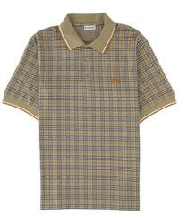 Burberry - Plaid Regular Polo - Lyst