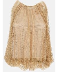 Sportmax - Golden Crew Neck Top - Lyst