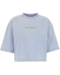 Marni - Powder Cotton T-Shirt - Lyst