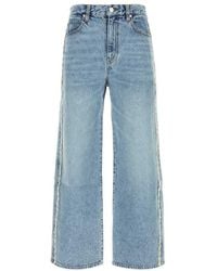 FRAME - Light Straight High Rise Jeans - Lyst