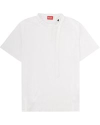 DIESEL - Solid Round Neck T-Shirt - Lyst