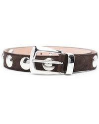 KHAITE - "Benny" Belt With Studs Buckle 30Mm - Lyst