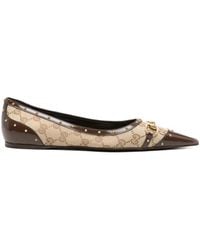 Gucci - Logo Ballet Flats - Lyst