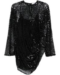 The Attico - Sheer Mesh Mini Dress - Lyst