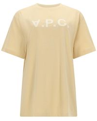 A.P.C. - Logo Crew Neck T-Shirt - Lyst