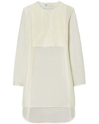 Tory Burch - Off Round Neck Mini Dress - Lyst
