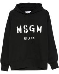 MSGM - Relaxed-Fit Hooded Sweatshirt - Lyst