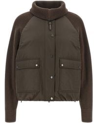 Brunello Cucinelli - Solid Mock Collar Jacket - Lyst