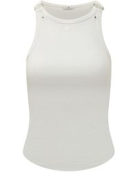 Courreges - Solid Round Neck Tank Top - Lyst