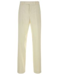 Versace - Flat Front Pants - Lyst