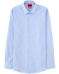 HUGO - Regular Solid Shirt - Lyst