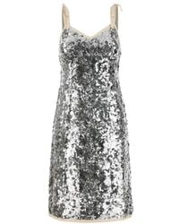Prada - Embroidered Sequin Dress - Lyst