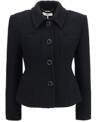 Chloé - Solid Shirt Collar Jacket - Lyst