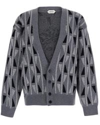 Versace - Sweater With Leather Medusa Front Cotton Blend Top - Lyst