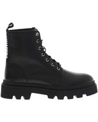DSquared² - Leather Combat Boots - Lyst