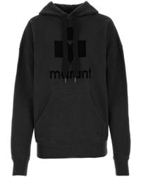 Isabel Marant - Cotton Mansel Hoodie Sweatshirt With Front Logo - Lyst