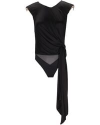 Elisabetta Franchi - Solid Round Neck Top - Lyst