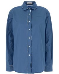 Miu Miu - Cerulean Poplin Shirt - Lyst